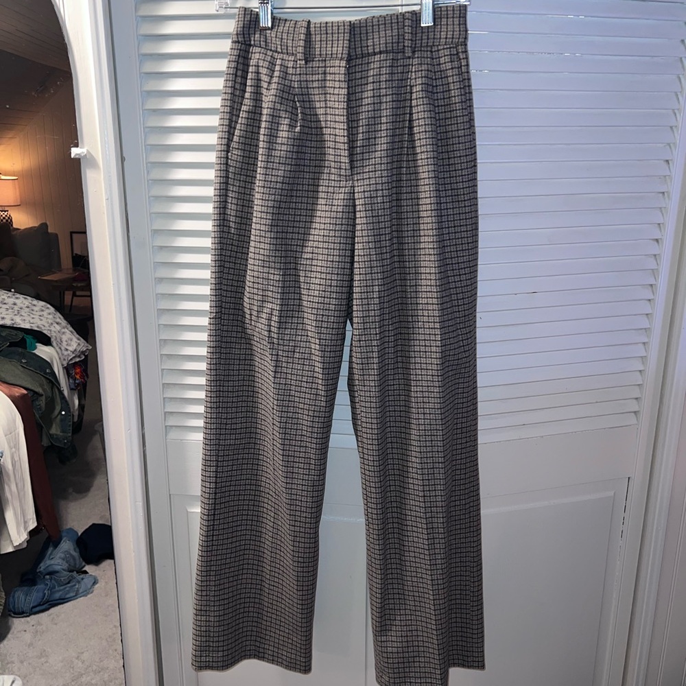 Checkered Pants - Brown